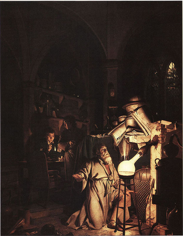 Alchemist in search of the Philosopher's Stone